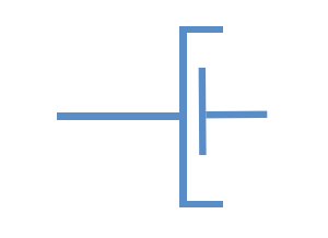 Symbol elektryczny kondensator elektrolityczny